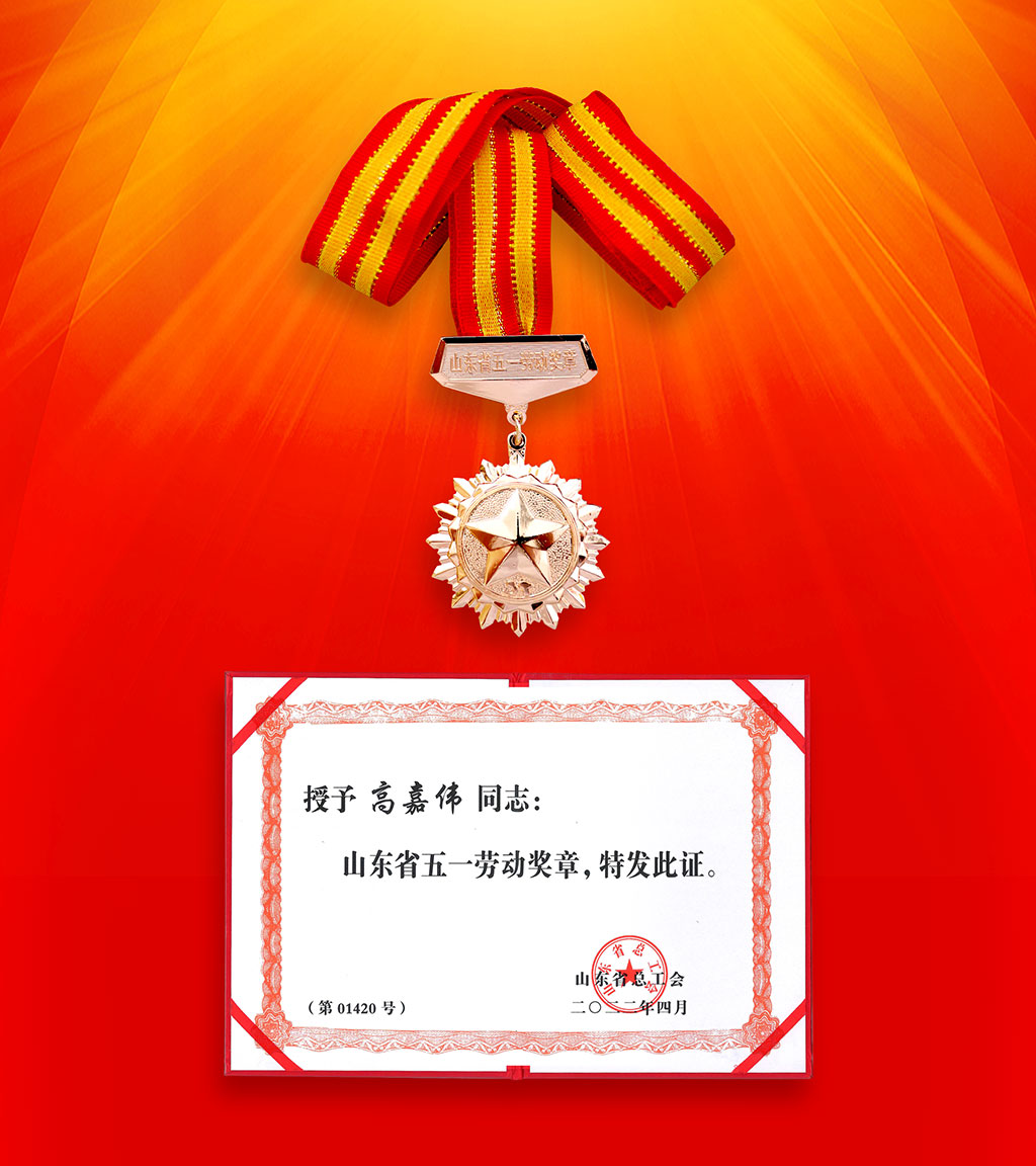 喜报！雷华集团总裁高嘉伟荣获“山东省五一劳动奖章”
